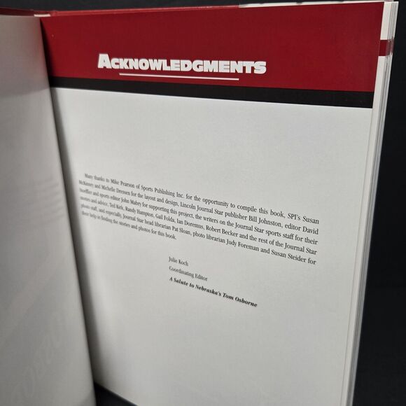 A Salute to Nebraskas Tom Osborne: A 25-Year History - Hardcover - Picture 13 of 16